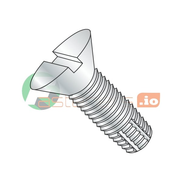 Newport Fasteners Thread Cutting Screw, #10-32 x 1/2 in, Zinc Plated Steel Flat Head Slotted Drive, 10000 PK 796159 - main